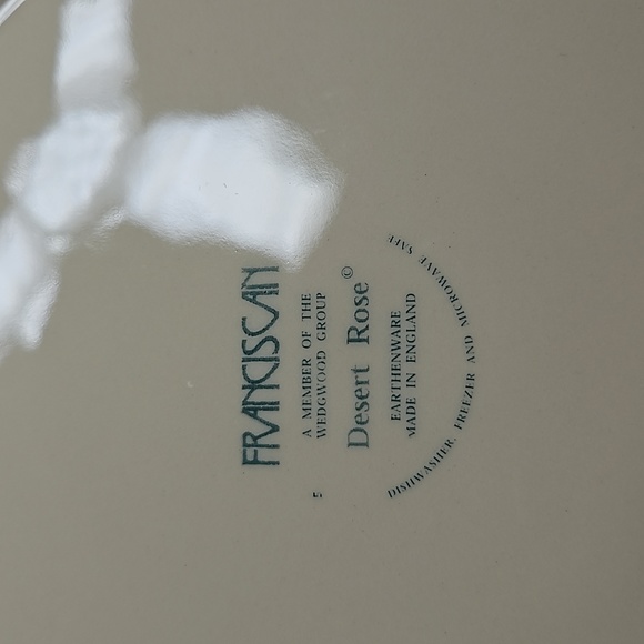 Franciscan (England) Wedgwood Group Desert Rose 10 3/4" Dinner Plate EXCELLENT - Picture 5 of 5